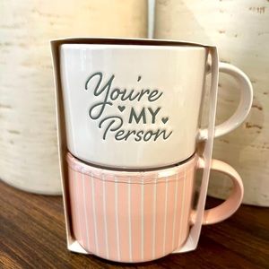 Target 🎯 Valentines "You're My Person" (2 pk) Stackable Ceramic Mugs